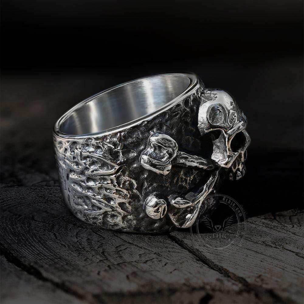 Crossbones Pirate Stainless Steel Skull Ring - Stainless steel / 7