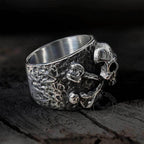 Crossbones Pirate Stainless Steel Skull Ring - Stainless steel / 7