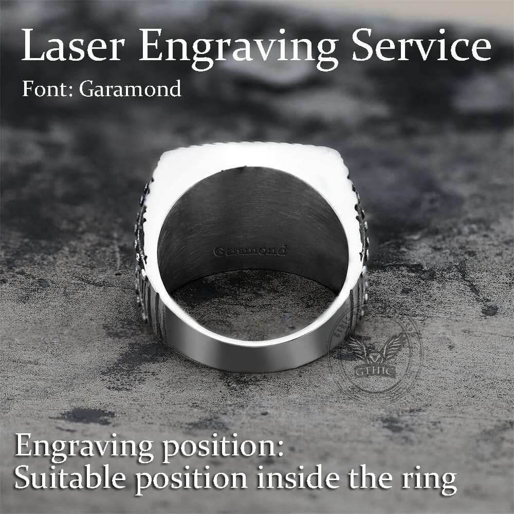 Barque Sailing Ship Stainless Steel Marine Ring - Silver / 7