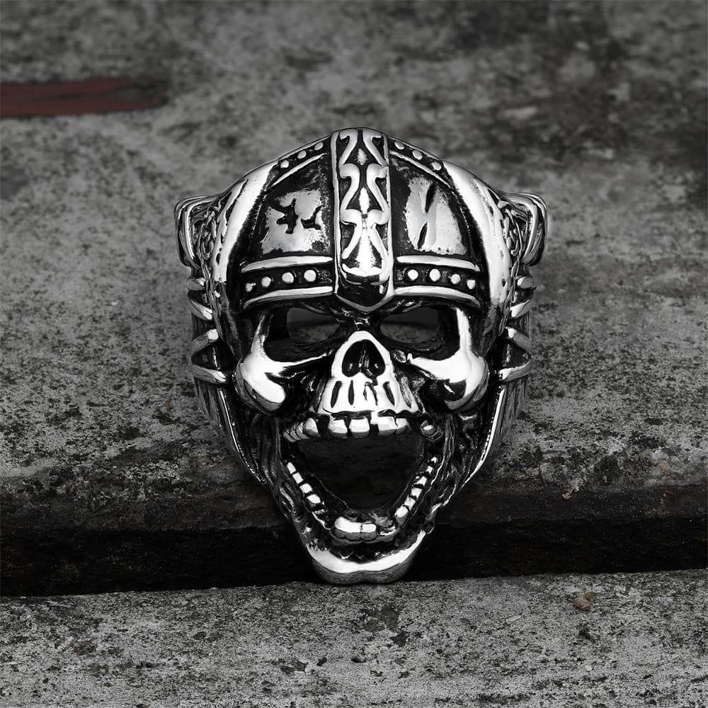 Berserker Stainless Steel Viking Skull Ring - Stainless steel / 7