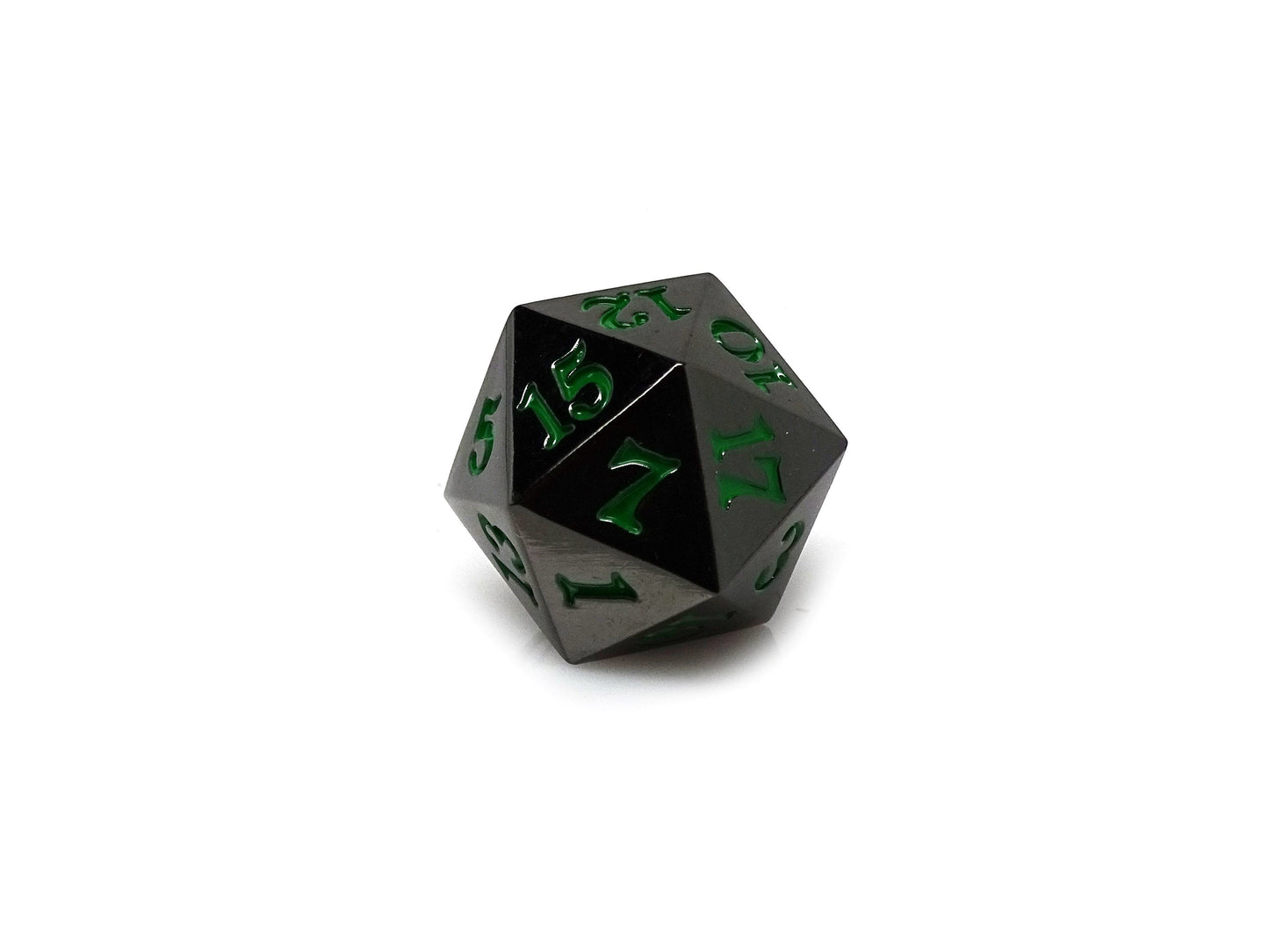 Gun Metal D20 - Signature Font -  Green Font