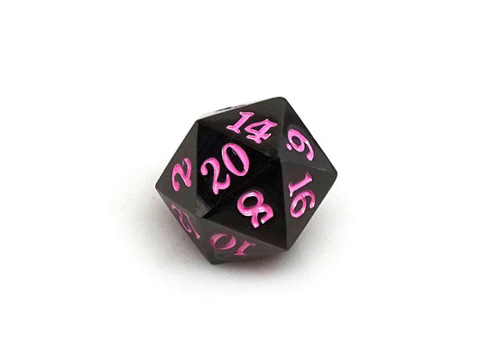 Gun Metal D20 - Signature Font -  Pink Font