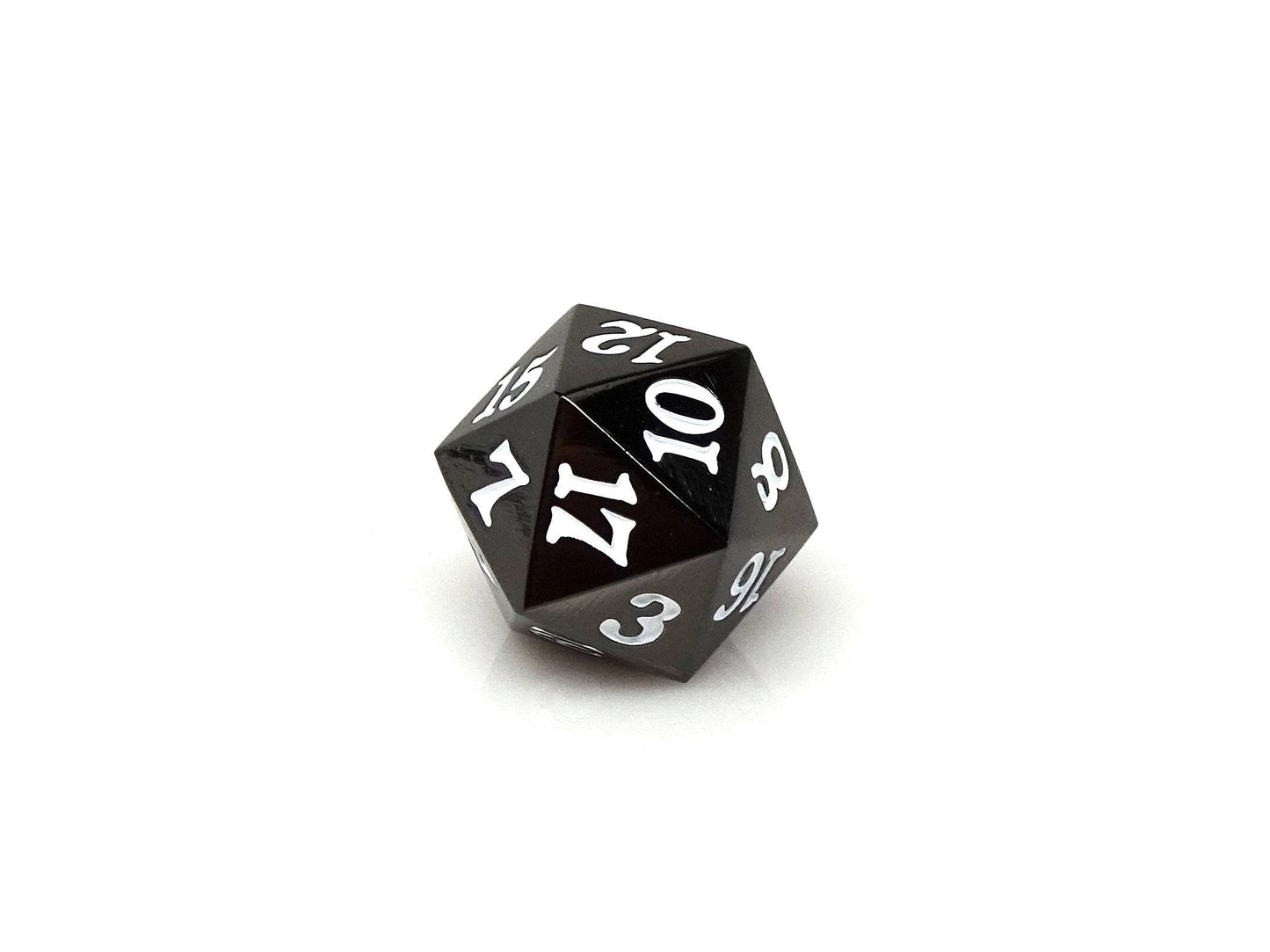 Gun Metal D20 - Signature Font -  White Font