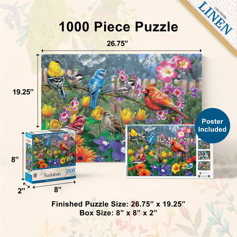 Audubon - Morning Garden 1000 Piece Jigsaw Puzzle