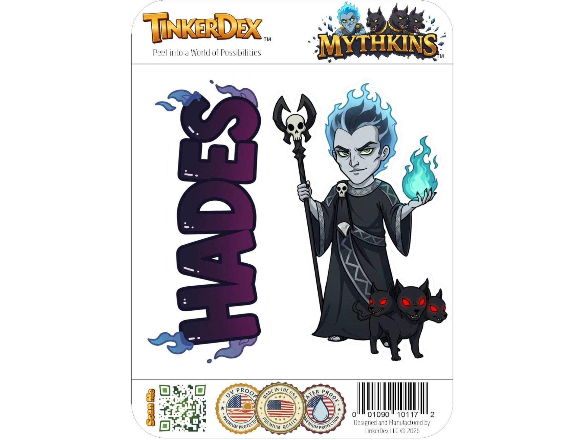 Hades Sticker and Magnet – Plouton Mythkins™ – Greek God of the Underworld | Waterproof & UV-Proof - Sticker / Mini