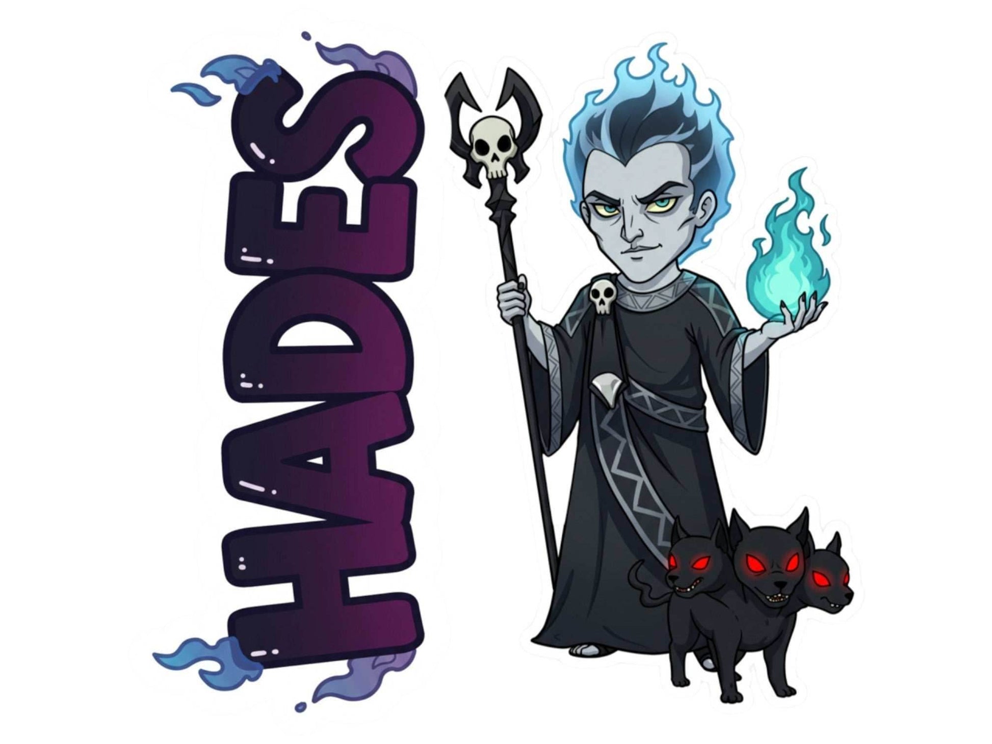 Hades Sticker and Magnet – Plouton Mythkins™ – Greek God of the Underworld | Waterproof & UV-Proof - Sticker / Mini