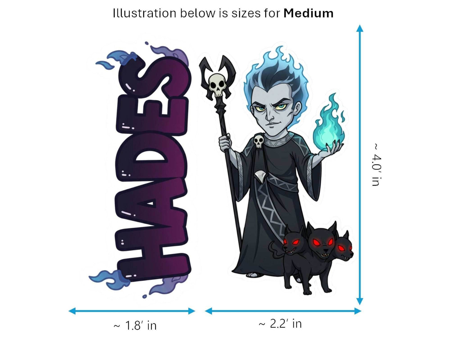Hades Sticker and Magnet – Plouton Mythkins™ – Greek God of the Underworld | Waterproof & UV-Proof - Sticker / Medium