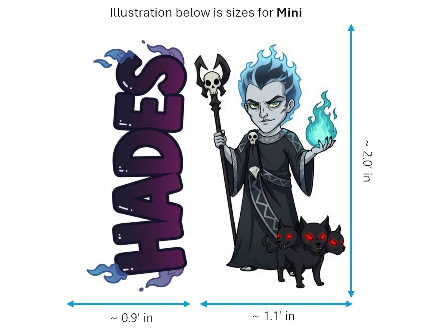 Hades Sticker and Magnet – Plouton Mythkins™ – Greek God of the Underworld | Waterproof & UV-Proof - Sticker / Mini