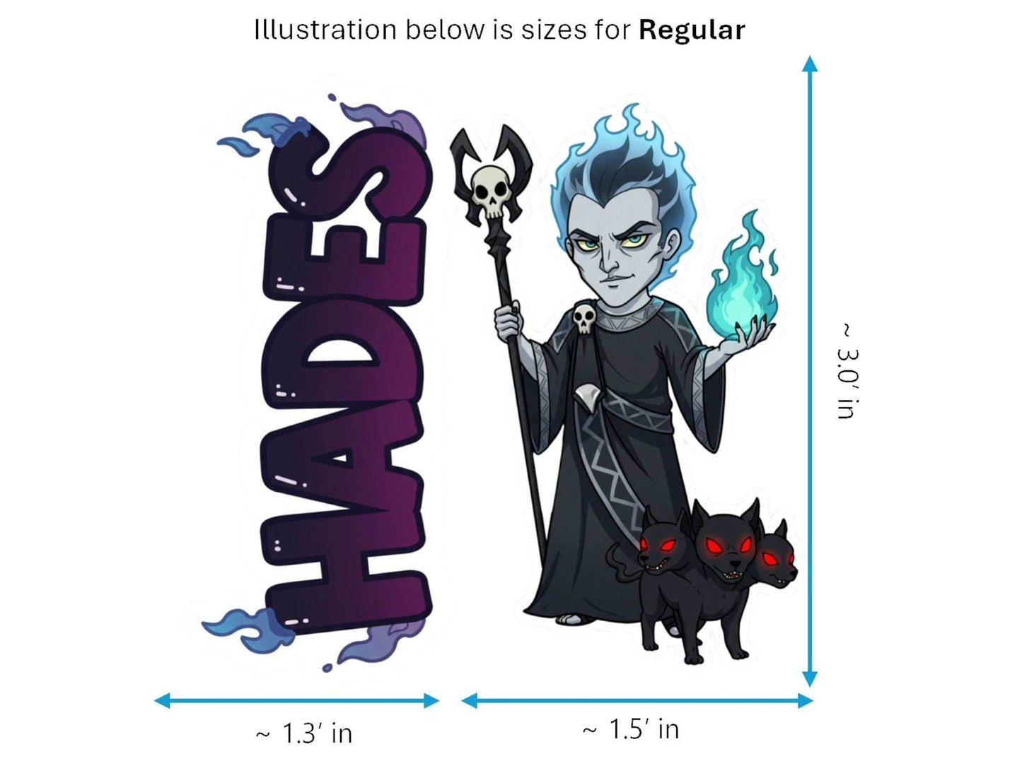 Hades Sticker and Magnet – Plouton Mythkins™ – Greek God of the Underworld | Waterproof & UV-Proof - Sticker / Regular