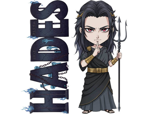 Hades Sticker and Magnet – Aidoneus Mythkins™ – Greek God of the Underworld | Waterproof & UV-Proof - Sticker / Mini