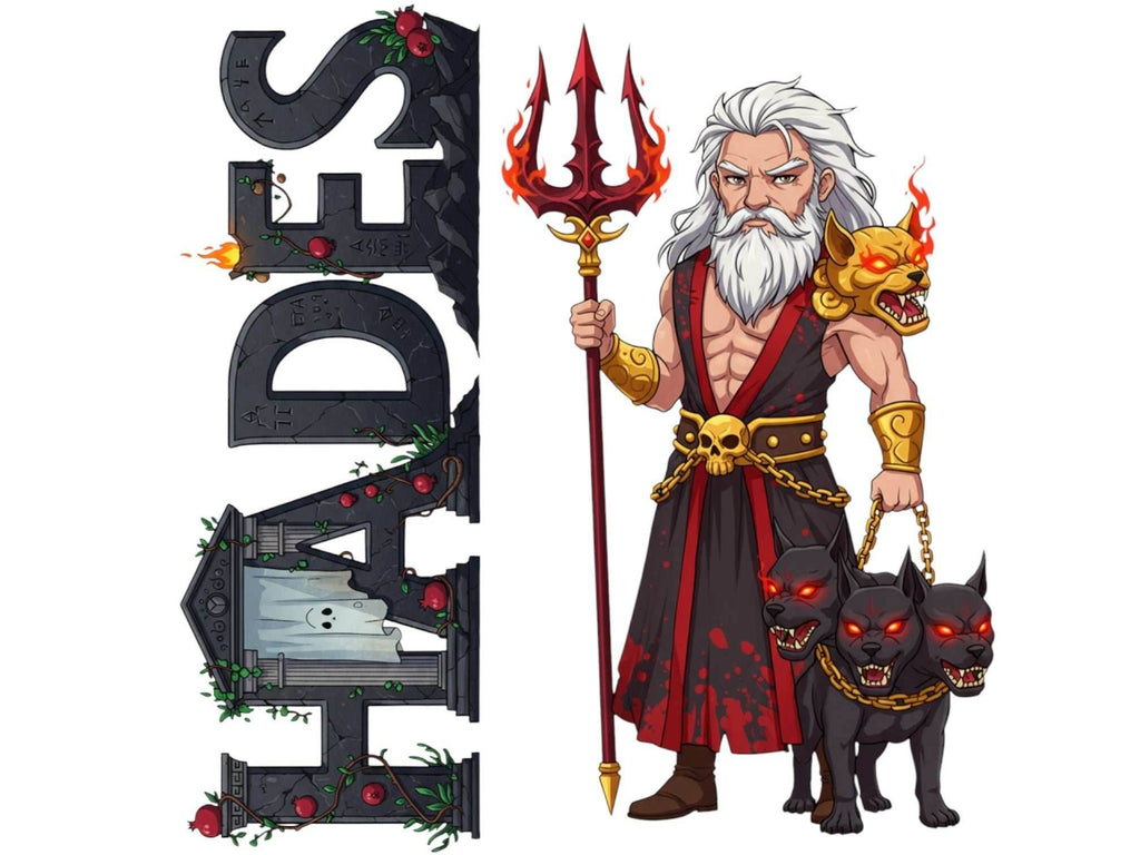 Hades Sticker and Magnet – Katachthonios Mythkins™ – God of the Underworld | Waterproof & UV-Proof - Sticker / Mini