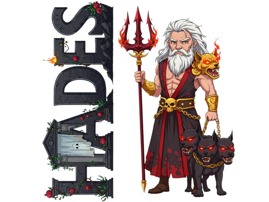 Hades Sticker and Magnet – Katachthonios Mythkins™ – God of the Underworld | Waterproof & UV-Proof - Sticker / Mini