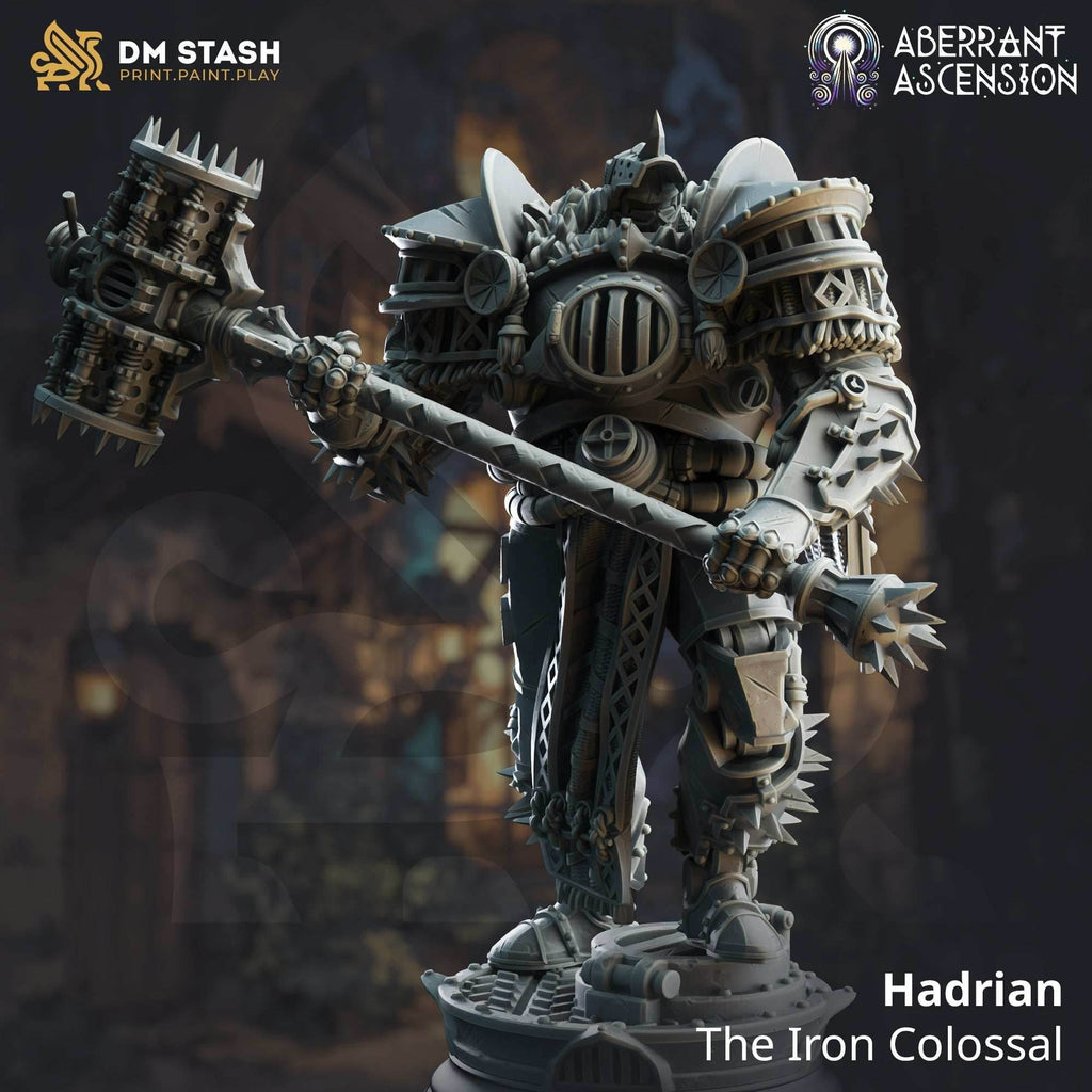 Hadrian, the Iron Colossal (Male Warforged Barbarian) - 32mm Scale