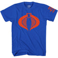 G.I. Joe Cobra Army Logo 1982 Blue Adult T Shirt - S