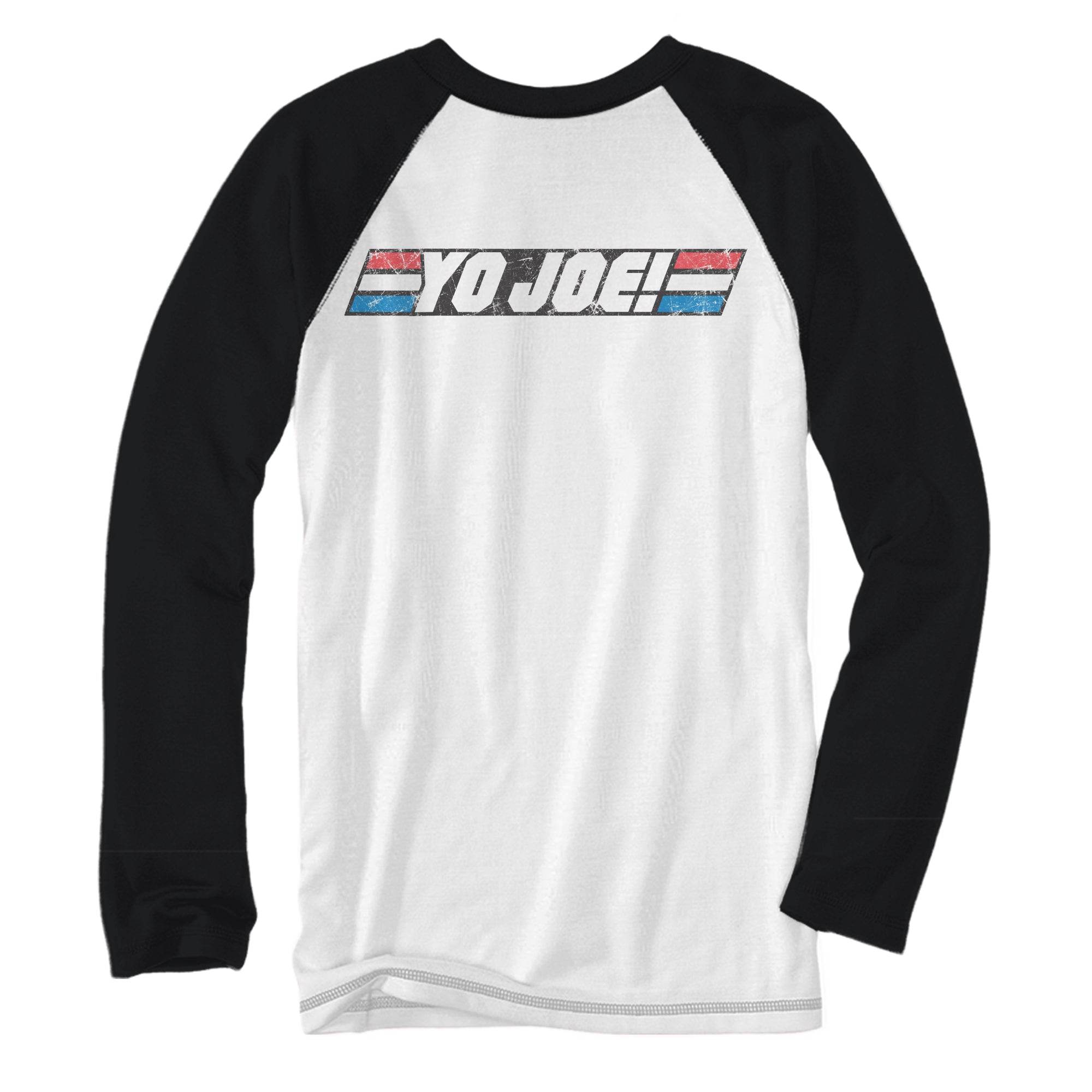 G.I.Joe Logo 80's Yo Joe! Baseball Raglan Style Adult T-Shirt - S