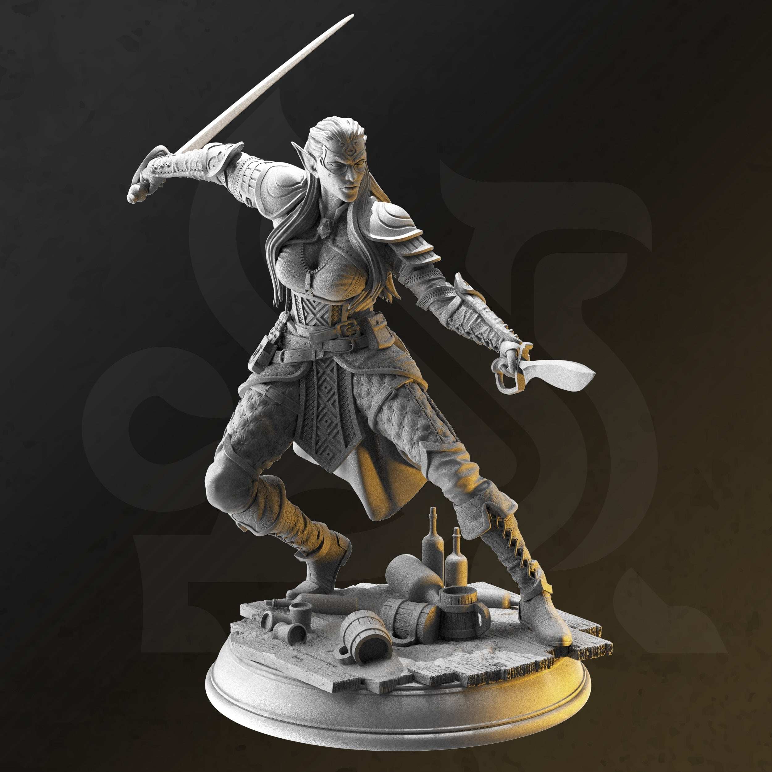 Hali Brookes, Water Elemi Rogue (Female Half-Elf Rogue) - 