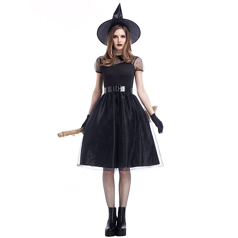 Halloween Black Yarn Witch Costume Witch Ghost Costume