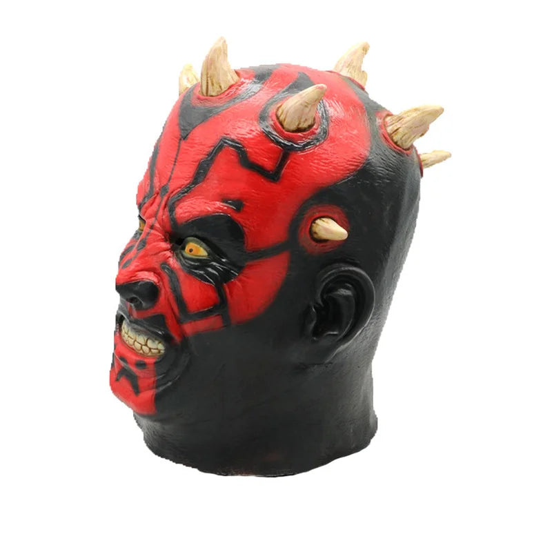 Halloween Cosplay Mask The Phantom Menace Darth Maul Costume Latex Helmet Party Carnival Props Accessories