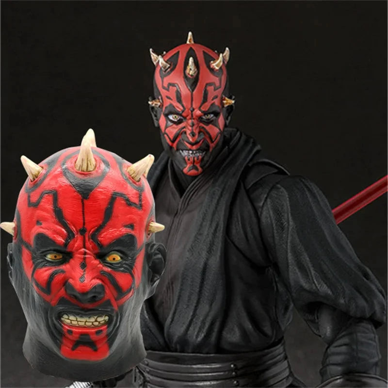 Halloween Cosplay Mask The Phantom Menace Darth Maul Costume Latex Helmet Party Carnival Props Accessories