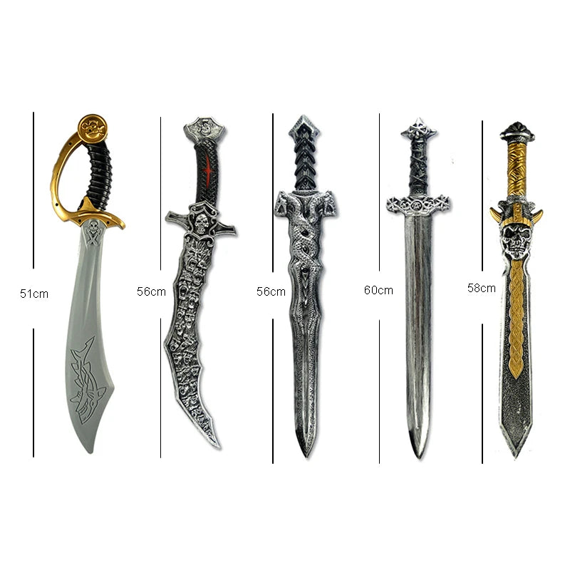 Halloween Festival Weapon Pistol Pirate Knife Equipment Party Dance Performance Cos Props Plastic Toys Safety Skeleton Sword