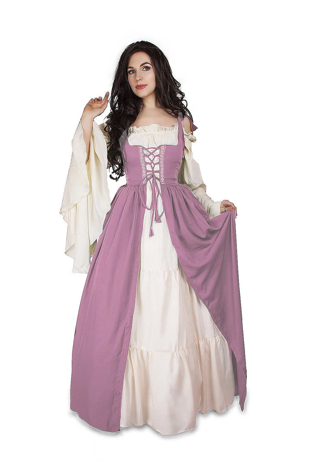 Halloween Medieval Dress Woman Renaissance Gothic Long Maxi Retro Vestido Victorian Lace Up Dress Up Paty Ball Gown Plus Size