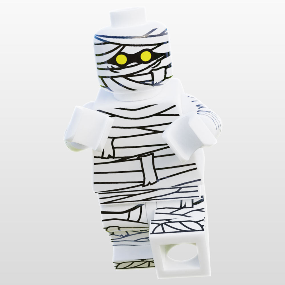 Halloween Mummy Minifig made using LEGO parts - B3 Customs