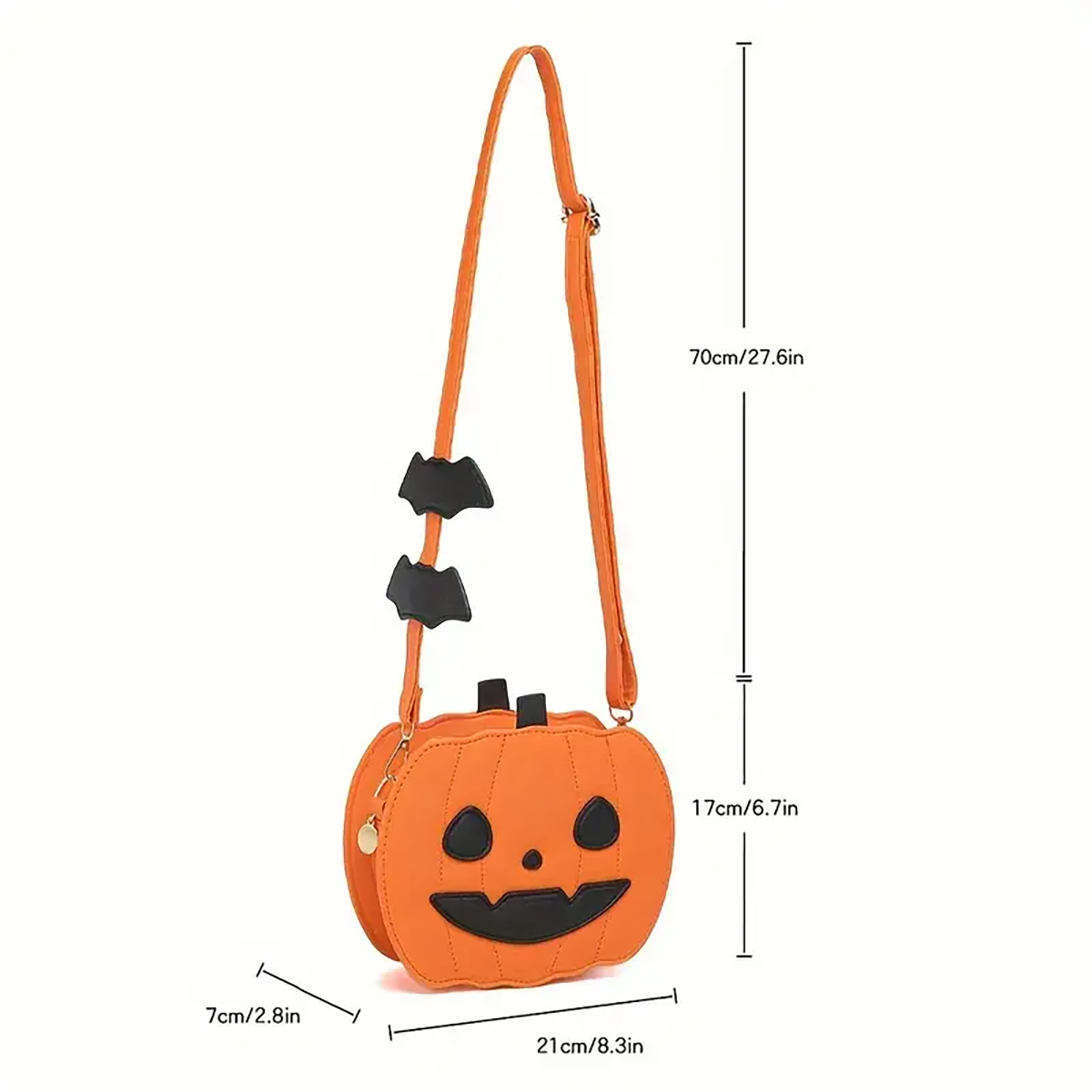 Halloween Pumpkin Crossbody Bag For Women Novelty Pumpkin Purse Halloween Devil Shoulder Bag Funny Crossbody Purse