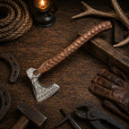 Hand Forged Viking Axe – Carbon Steel with Jigged Rosewood Handle