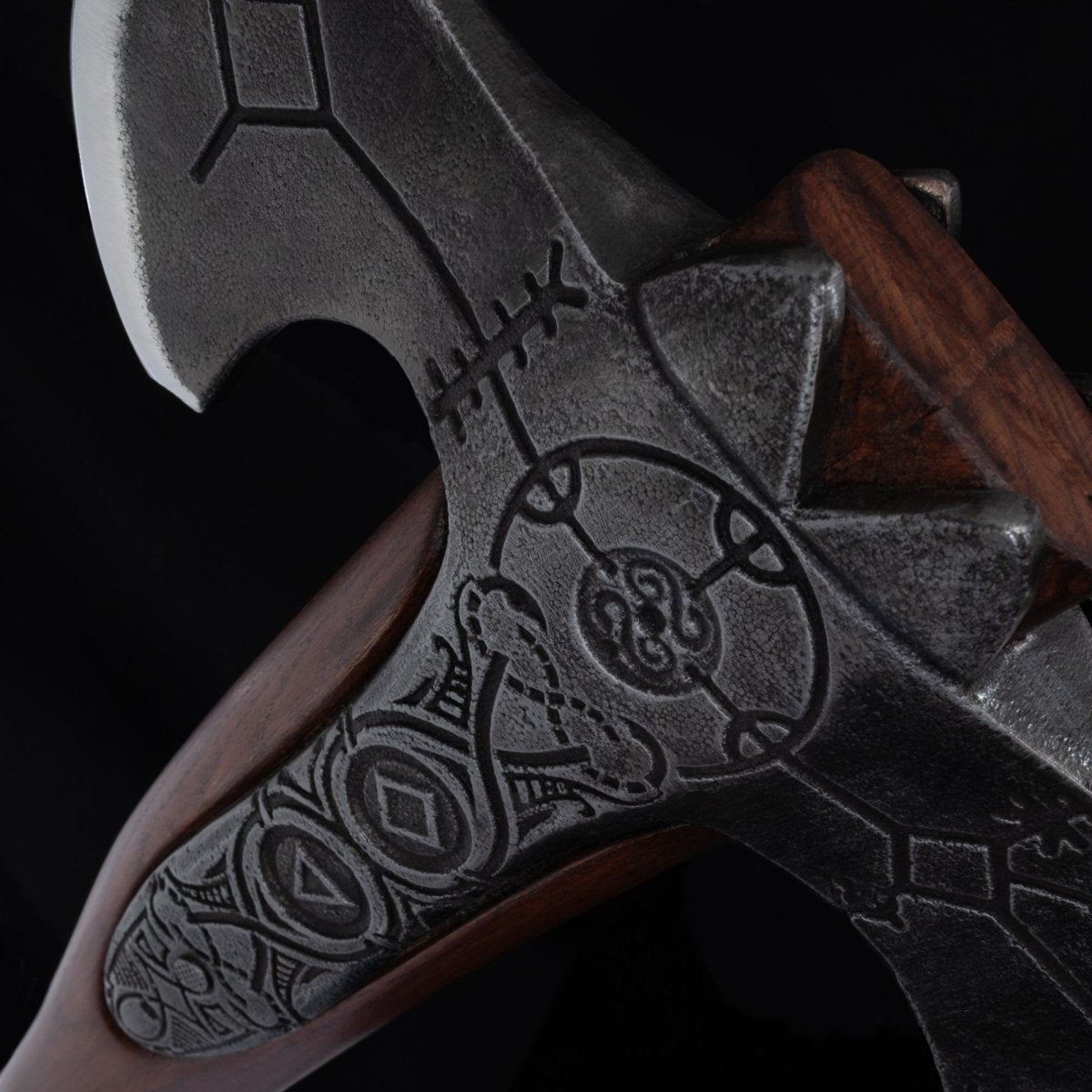 Hand-forged Leviathan axe with leather wrap