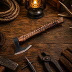 Viking Forest Axe – 1075 Hand Forged Camping Hatchet with Sheath
