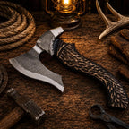 13” HAND FORGED CARBON STEEL HANDMADE HUNTING VIKING TOMAHAWK HATCHET AXE