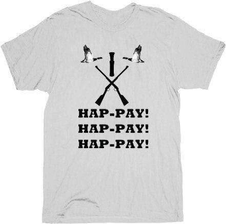 Hap-pay Hap-pay Hap-pay Rifles and Duck T-shirt - S / Black