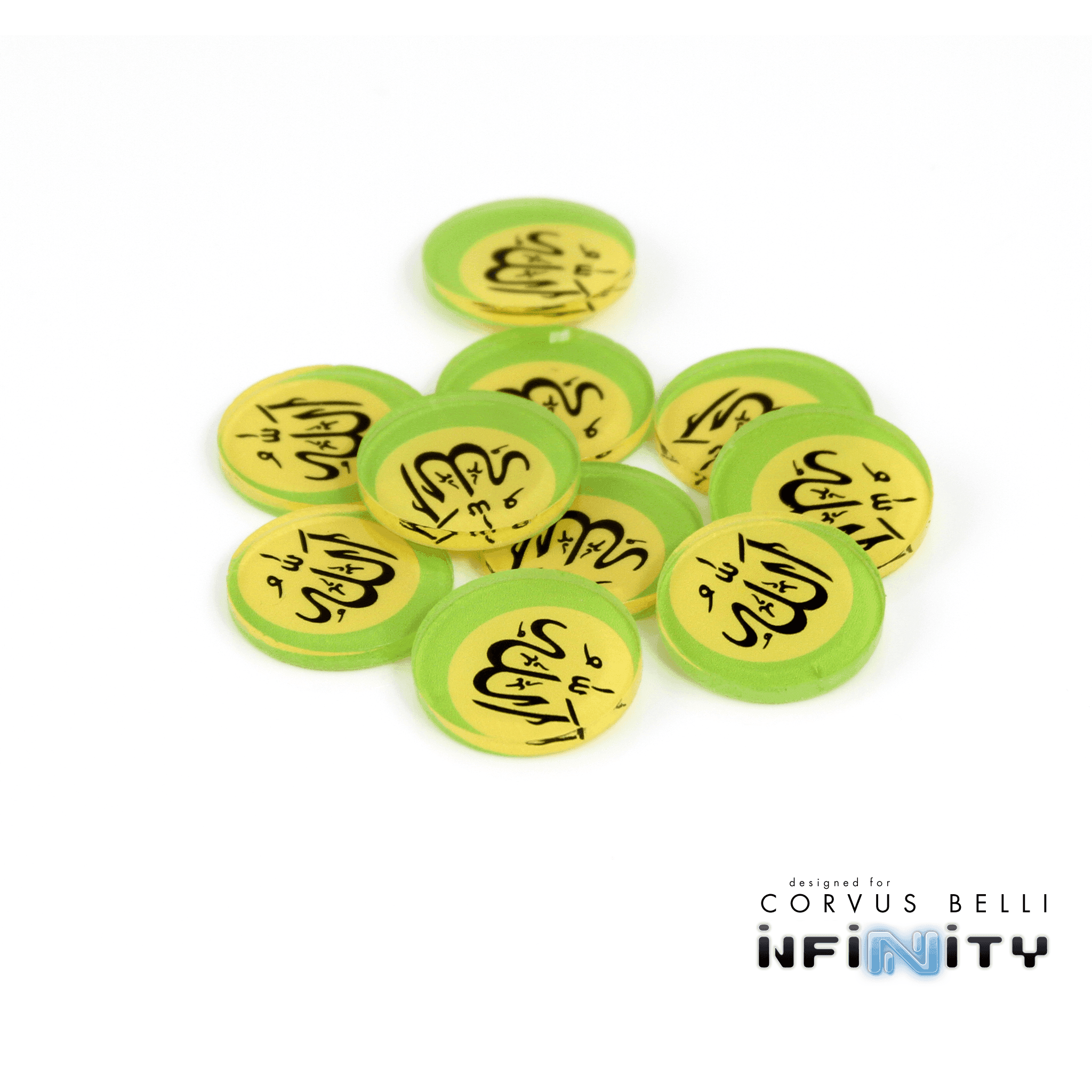 Full Color Infinity Faction Markers, 25mm (Bag of 10) - Haqqislam / 25mm