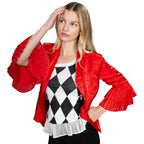 Harley Girl Super Villain Halloween Cosplay Jacket & Shirt Costume Set