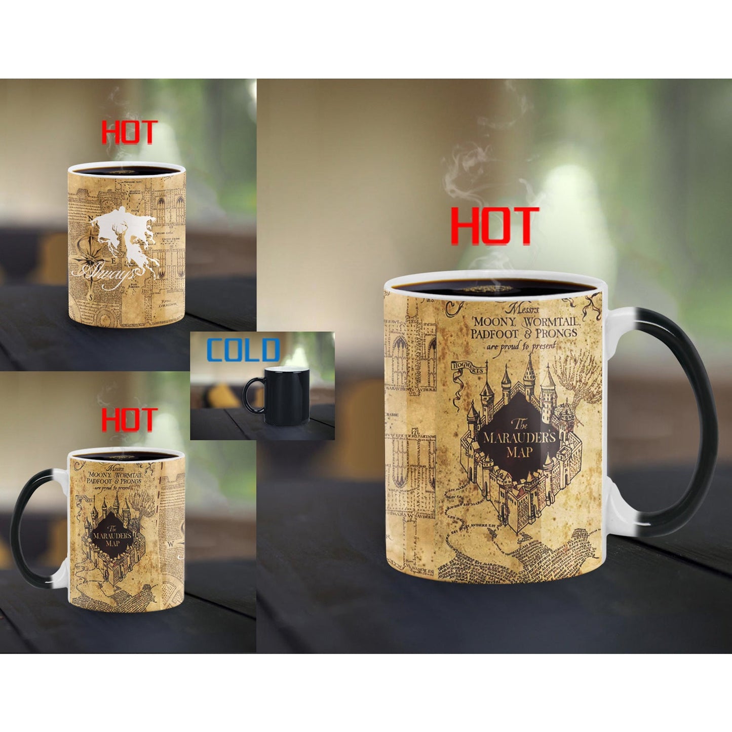 Harry Changing Color Cup Mug Magic Heat Sensitive Coffee Mugs Tea Ceramics Cups Suprised Birthday Gift