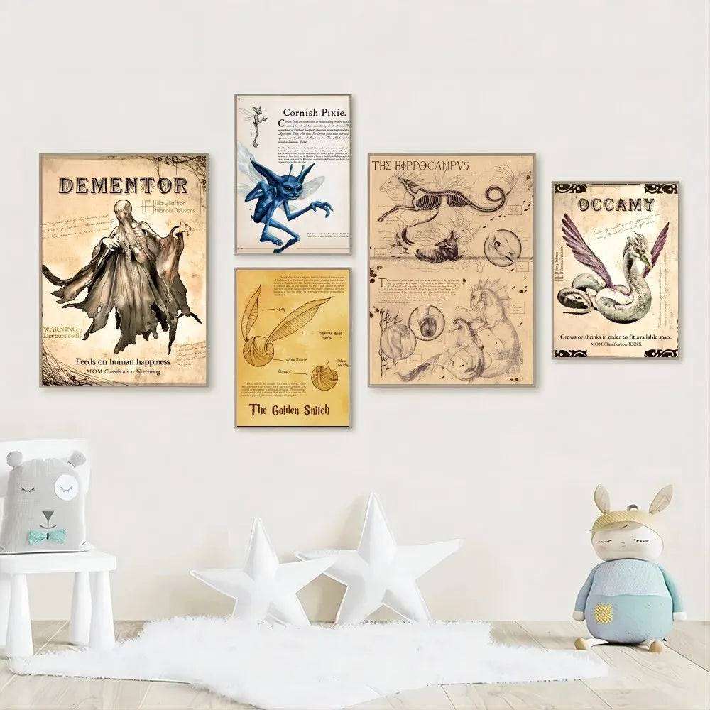 Harry Potter creatures poster