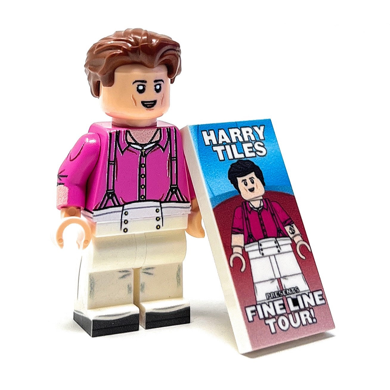 Harry Tiles Custom Musician Minifig w/ Concert Poster (Fine Line Tour)