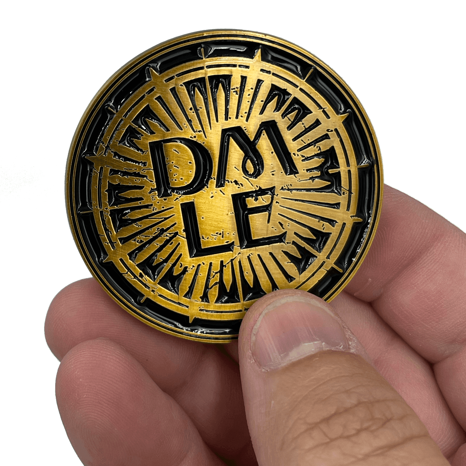 EL8-021 Department of Magical Law Enforcement DMLE Challenge Coin Antique Gold plated - 