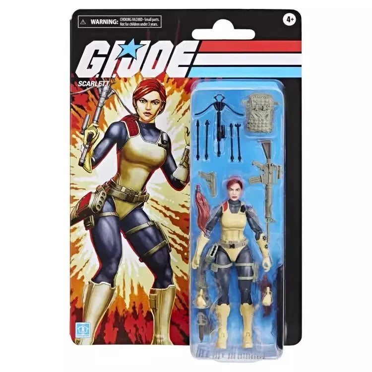 Hasbro G.i. Joe Classified Series Retro Cardback Scarlett Action Figure Model 15cm Pvc Gk Statue Collection Decoration Toys Gift