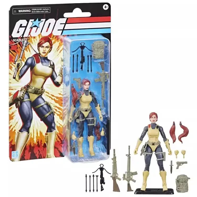 Hasbro G.i. Joe Classified Series Retro Cardback Scarlett Action Figure Model 15cm Pvc Gk Statue Collection Decoration Toys Gift