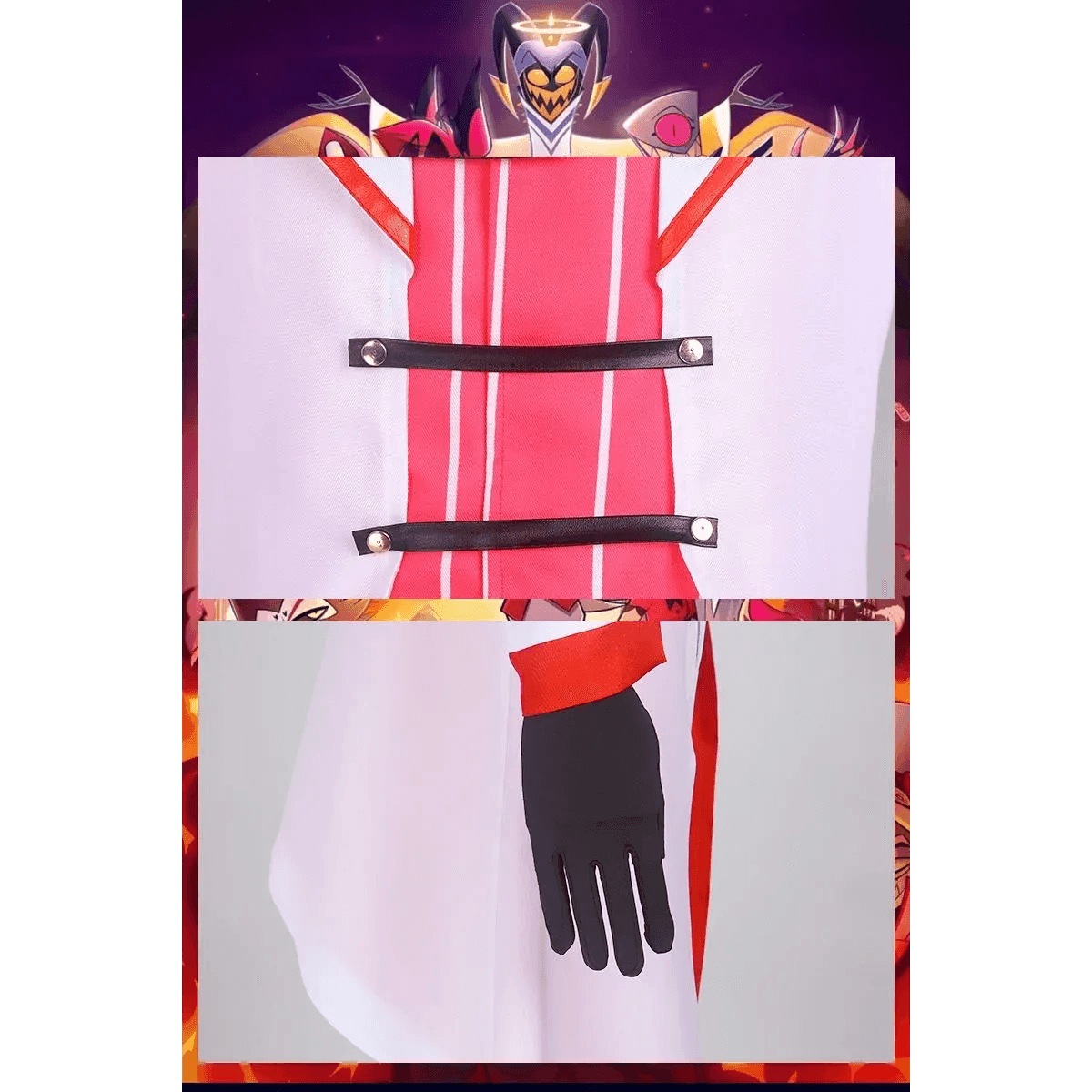 Hazbin Hotel Lucifer Cosplay Costume - Suit, Vest, Wig - S / Wig Only