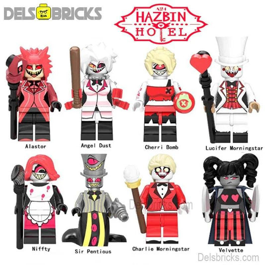 Hazbin Hotel Set of 8 Best Lego Minifigures Custom Toys - 