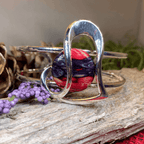 Heathergems Heart Scottish Bracelet - Red Purple