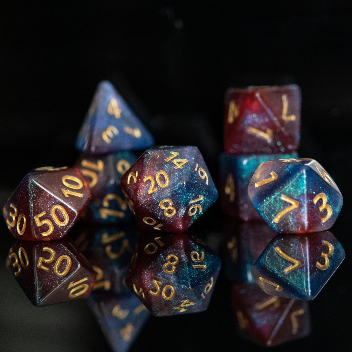 Helix Nebula Acrylic Dice Set