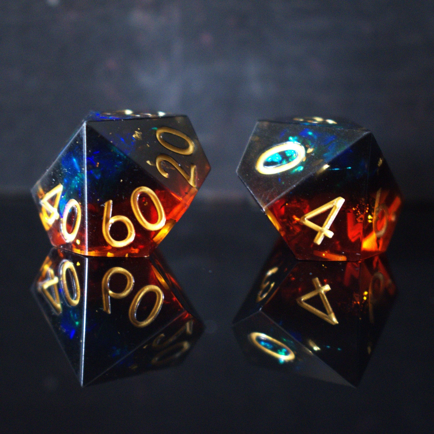 Hellish Rebuke Sharp-Edged Resin Dice Set