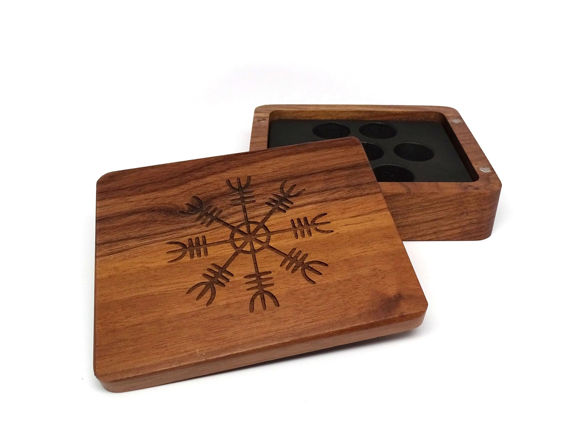 Helm of Awe Wooden Dice Case