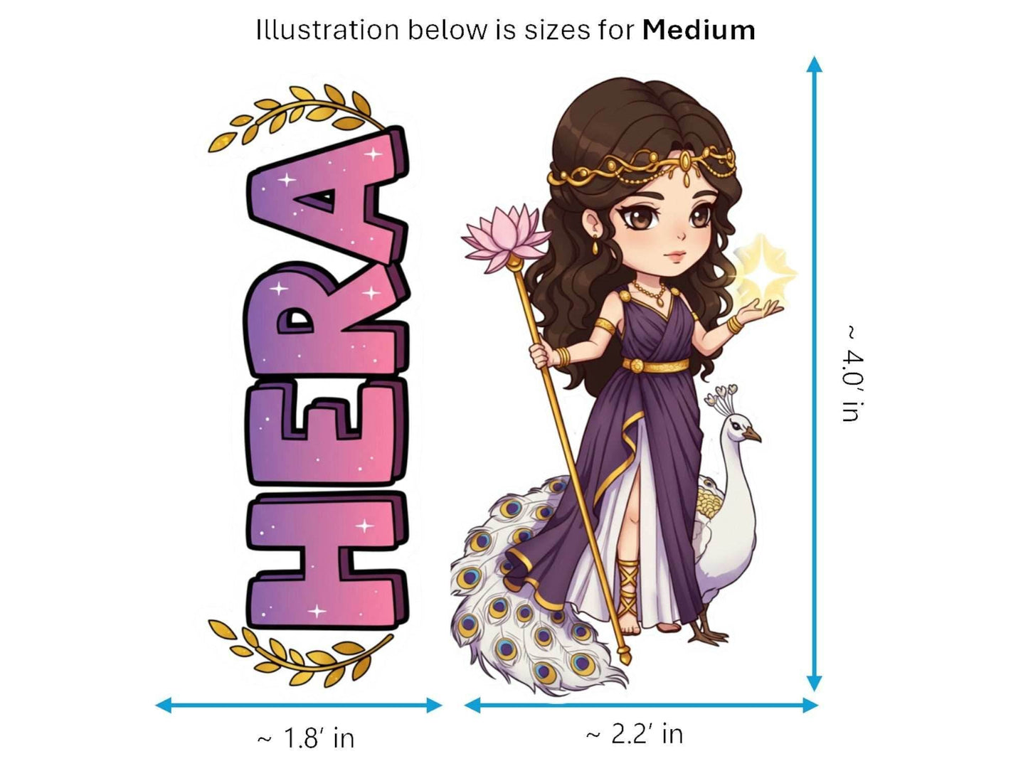 Hera Sticker and Magnet – Basileia Mythkins™ – Queen of the Gods and Marriage | Waterproof & UV-Proof - Sticker / Medium