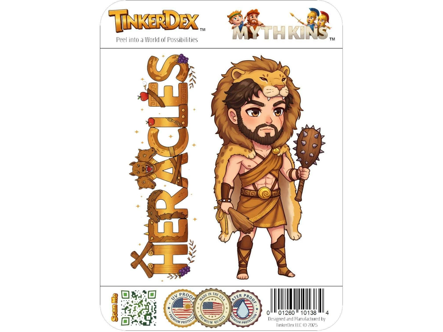 Heracles Sticker and Magnet – Kallinikos Mythkins™ – Greatest Greek Hero | Waterproof & UV-Proof - Sticker / Mini
