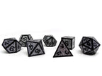 Heroic Dice of Metallic Luster - Silver with Black Font - Role-Players