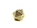 Heroic Dice of Metallic Luster - Single D20 Dice - Silver with Gold Font - Role-Players
